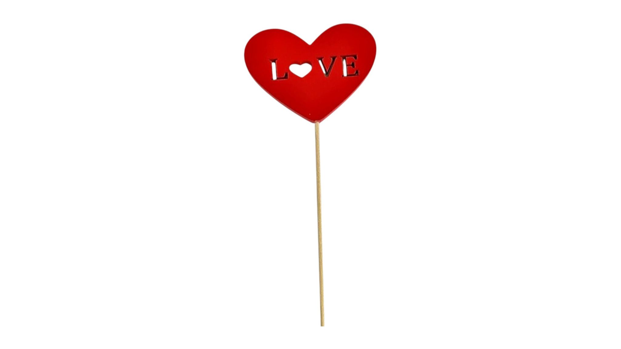 לב love על מקל